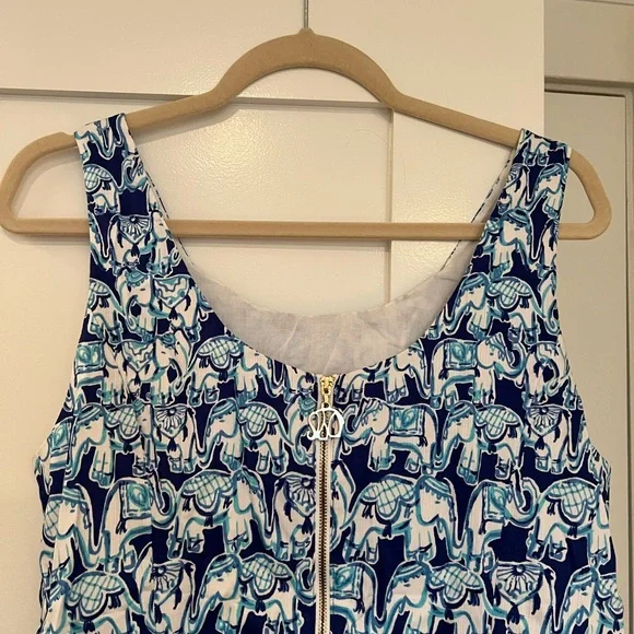 Lily Pulitzer Bomber Blue Get Trunky Shift Dress - Picture 4 of 6